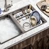 imagemadesmart Collapsible Drying Dish Rack  SINKWARE Collection  Easy Storage  BPAFreePremiumantimicrobial White