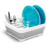 imagemadesmart Collapsible Drying Dish Rack  SINKWARE Collection  Easy Storage  BPAFreePremiumgreyWhite
