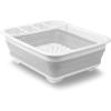 imagemadesmart Collapsible Drying Dish Rack  SINKWARE Collection  Easy Storage  BPAFreePremiumgreyWhite