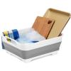 imagemadesmart Collapsible Drying Dish Rack  SINKWARE Collection  Easy Storage  BPAFreeWhite W Handles