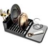 imagemadesmart Sink TrayGranite Drying Stone Collection NonSlip BaseBlack