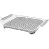 imagemadesmart Soft Draining Sink Mat  White Grey  SINKWARE COLLECTION  Dry Cups Utensils or use to Catch Food Prep  Softgrip Handles for Portability  Nonslip Rubber Feet  BPAFree