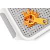 imagemadesmart Soft Draining Sink Mat  White Grey  SINKWARE COLLECTION  Dry Cups Utensils or use to Catch Food Prep  Softgrip Handles for Portability  Nonslip Rubber Feet  BPAFree