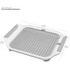 imagemadesmart Soft Draining Sink Mat  White Grey  SINKWARE COLLECTION  Dry Cups Utensils or use to Catch Food Prep  Softgrip Handles for Portability  Nonslip Rubber Feet  BPAFree