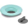 imagemadesmart Two Piece Drain Strainer ampamp StopperSINKWARE Collection SoftGrip Rim Easy to Remove ampamp Clean Collapses for Convenient Storage Small CarbonGreen