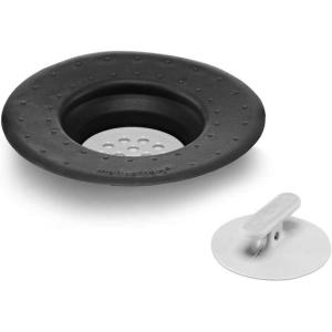 imagemadesmart Two Piece Drain Strainer ampamp StopperSINKWARE Collection SoftGrip Rim Easy to Remove ampamp Clean Collapses for Convenient Storage Small CarbonGranite