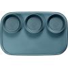 imageMadesmart Dipware 3Bowl Reusable Serving Tray for Appetizers and Snacks FoodSafe Appetizer Serving Platter with 3 Removable Dip Bowls BlueTranslucent Midnight