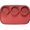 imageMadesmart Dipware 3Bowl Reusable Serving Tray for Appetizers and Snacks FoodSafe Appetizer Serving Platter with 3 Removable Dip Bowls BlueTranslucent Red