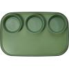 imageMadesmart Dipware 3Bowl Reusable Serving Tray for Appetizers and Snacks FoodSafe Appetizer Serving Platter with 3 Removable Dip Bowls BlueTranslucent Olive