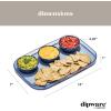 imageMadesmart Dipware 3Bowl Reusable Serving Tray for Appetizers and Snacks FoodSafe Appetizer Serving Platter with 3 Removable Dip Bowls BlueTranslucent Blue