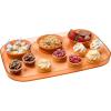imageMadesmart Dipware 3Bowl Reusable Serving Tray for Appetizers and Snacks FoodSafe Appetizer Serving Platter with 3 Removable Dip Bowls BlueTranslucent Terracotta
