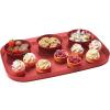 imageMadesmart Dipware 3Bowl Reusable Serving Tray for Appetizers and Snacks FoodSafe Appetizer Serving Platter with 3 Removable Dip Bowls BlueTranslucent Red