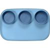 imageMadesmart Dipware 3Bowl Reusable Serving Tray for Appetizers and Snacks FoodSafe Appetizer Serving Platter with 3 Removable Dip Bowls BlueTranslucent Blue