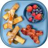 imageMadesmart Dipware Reusable Dining PlateServing Tray for Appetizers and Snacks FoodSafe Appetizer Serving Platter with Removable Dip Bowl PinkTranslucent Blue