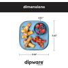 imageMadesmart Dipware Reusable Dining PlateServing Tray for Appetizers and Snacks FoodSafe Appetizer Serving Platter with Removable Dip Bowl PinkTranslucent Blue