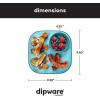 imageMadesmart Dipware Reusable Dining PlateServing Tray for Appetizers and Snacks FoodSafe Appetizer Serving Platter with Removable Dip Bowl PinkTranslucent Turquoise