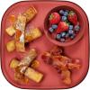 imageMadesmart Dipware Reusable Dining PlateServing Tray for Appetizers and Snacks FoodSafe Appetizer Serving Platter with Removable Dip Bowl PinkTranslucent Red