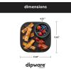 imageMadesmart Dipware Reusable Dining PlateServing Tray for Appetizers and Snacks FoodSafe Appetizer Serving Platter with Removable Dip Bowl PinkTranslucent Carbon