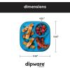 imageMadesmart Dipware Reusable Dining PlateServing Tray for Appetizers and Snacks FoodSafe Appetizer Serving Platter with Removable Dip Bowl PinkTranslucent Ocean