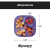imageMadesmart Dipware Reusable Dining PlateServing Tray for Appetizers and Snacks FoodSafe Appetizer Serving Platter with Removable Dip Bowl PinkTranslucent Plum