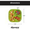 imageMadesmart Dipware Reusable Dining PlateServing Tray for Appetizers and Snacks FoodSafe Appetizer Serving Platter with Removable Dip Bowl PinkTranslucent Lime