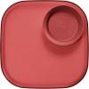 imageMadesmart Dipware Reusable Dining PlateServing Tray for Appetizers and Snacks FoodSafe Appetizer Serving Platter with Removable Dip Bowl PinkTranslucent Red