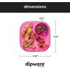 imageMadesmart Dipware Reusable Dining PlateServing Tray for Appetizers and Snacks FoodSafe Appetizer Serving Platter with Removable Dip Bowl PinkTranslucent Pink