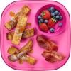 imageMadesmart Dipware Reusable Dining PlateServing Tray for Appetizers and Snacks FoodSafe Appetizer Serving Platter with Removable Dip Bowl PinkTranslucent Pink