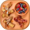imageMadesmart Dipware Reusable Dining PlateServing Tray for Appetizers and Snacks FoodSafe Appetizer Serving Platter with Removable Dip Bowl PinkTranslucent Terracotta