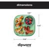 imageMadesmart Dipware Reusable Dining PlateServing Tray for Appetizers and Snacks FoodSafe Appetizer Serving Platter with Removable Dip Bowl PinkTranslucent Sage