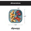 imageMadesmart Dipware Reusable Dining PlateServing Tray for Appetizers and Snacks FoodSafe Appetizer Serving Platter with Removable Dip Bowl PinkTranslucent Midnight