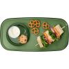 imageMadesmart Dipware Small Reusable Serving Tray for Appetizers and Snacks FoodSafe Small Appetizer Serving Platter with Removable Dip Bowl RedOlive