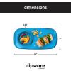 imageMadesmart Dipware Small Reusable Serving Tray for Appetizers and Snacks FoodSafe Small Appetizer Serving Platter with Removable Dip Bowl RedTranslucent Ocean