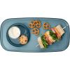 imageMadesmart Dipware Small Reusable Serving Tray for Appetizers and Snacks FoodSafe Small Appetizer Serving Platter with Removable Dip Bowl RedTranslucent Midnight