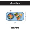 imageMadesmart Dipware Small Reusable Serving Tray for Appetizers and Snacks FoodSafe Small Appetizer Serving Platter with Removable Dip Bowl RedTranslucent Blue