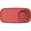 imageMadesmart Dipware Small Reusable Serving Tray for Appetizers and Snacks FoodSafe Small Appetizer Serving Platter with Removable Dip Bowl RedTranslucent Red