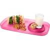 imageMadesmart Dipware Small Reusable Serving Tray for Appetizers and Snacks FoodSafe Small Appetizer Serving Platter with Removable Dip Bowl RedTranslucent Pink