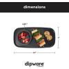 imageMadesmart Dipware Small Reusable Serving Tray for Appetizers and Snacks FoodSafe Small Appetizer Serving Platter with Removable Dip Bowl RedTranslucent Carbon