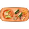 imageMadesmart Dipware Small Reusable Serving Tray for Appetizers and Snacks FoodSafe Small Appetizer Serving Platter with Removable Dip Bowl RedTranslucent Terracotta