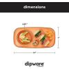 imageMadesmart Dipware Small Reusable Serving Tray for Appetizers and Snacks FoodSafe Small Appetizer Serving Platter with Removable Dip Bowl RedTranslucent Terracotta