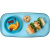 imageMadesmart Dipware Small Reusable Serving Tray for Appetizers and Snacks FoodSafe Small Appetizer Serving Platter with Removable Dip Bowl RedTranslucent Turquoise