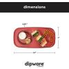 imageMadesmart Dipware Small Reusable Serving Tray for Appetizers and Snacks FoodSafe Small Appetizer Serving Platter with Removable Dip Bowl RedTranslucent Red