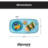 imageMadesmart Dipware Small Reusable Serving Tray for Appetizers and Snacks FoodSafe Small Appetizer Serving Platter with Removable Dip Bowl RedTranslucent Turquoise