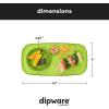 imageMadesmart Dipware Small Reusable Serving Tray for Appetizers and Snacks FoodSafe Small Appetizer Serving Platter with Removable Dip Bowl RedTranslucent Lime