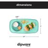 imageMadesmart Dipware Small Reusable Serving Tray for Appetizers and Snacks FoodSafe Small Appetizer Serving Platter with Removable Dip Bowl RedTranslucent Teal