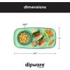 imageMadesmart Dipware Small Reusable Serving Tray for Appetizers and Snacks FoodSafe Small Appetizer Serving Platter with Removable Dip Bowl RedTranslucent Sage