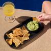 imageMadesmart Dipware Small Reusable Serving Tray for Appetizers and Snacks FoodSafe Small Appetizer Serving Platter with Removable Dip Bowl RedTranslucent Carbon