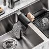 imagemadesmart SaddleSINKWARE Collection AllinOne Sink Storage Ventilation Holes Promote Drying ampamp BPAFree Small CarbonCarbon