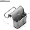 imagemadesmart SaddleSINKWARE Collection AllinOne Sink Storage Ventilation Holes Promote Drying ampamp BPAFree Small CarbonGray
