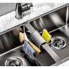 imagemadesmart SaddleSINKWARE Collection AllinOne Sink Storage Ventilation Holes Promote Drying ampamp BPAFree Small CarbonGray